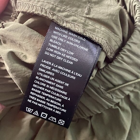 Urban Outfitters Joggers UO Womens XS Jana Nylon Balloon Cargo Pants Moss Green - Picture 4 of 11